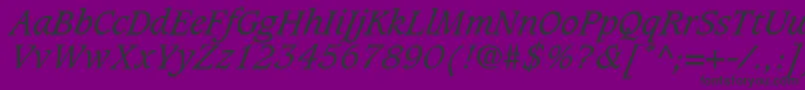 GrammateusSsiItalic Font – Black Fonts on Purple Background