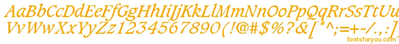 GrammateusSsiItalic Font – Orange Fonts on White Background