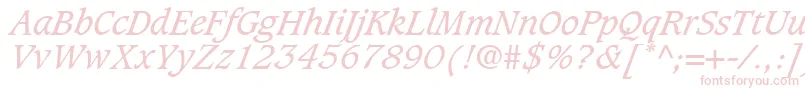 GrammateusSsiItalic Font – Pink Fonts on White Background