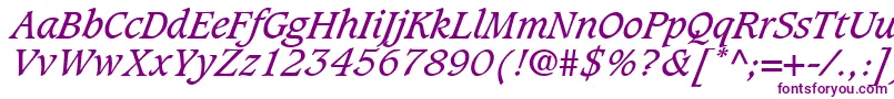GrammateusSsiItalic Font – Purple Fonts on White Background