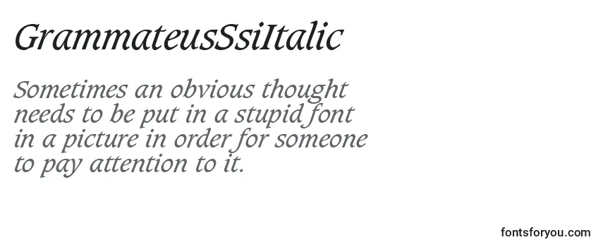 Review of the GrammateusSsiItalic Font