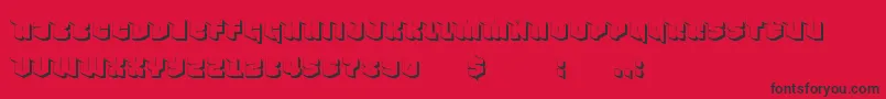 NowyGeroy4fShadow Font – Black Fonts on Red Background