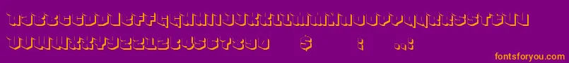 NowyGeroy4fShadow Font – Orange Fonts on Purple Background