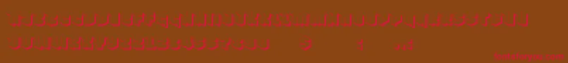 フォントNowyGeroy4fShadow – 赤い文字が茶色の背景にあります。