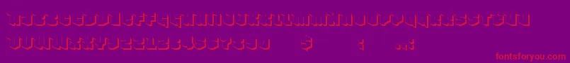 NowyGeroy4fShadow Font – Red Fonts on Purple Background