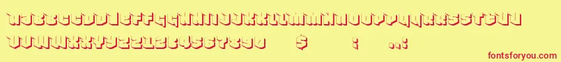 NowyGeroy4fShadow Font – Red Fonts on Yellow Background