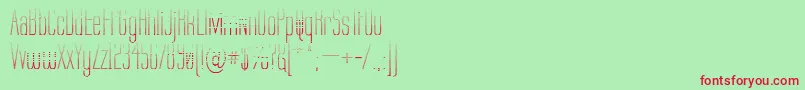 フォントLabtg – 赤い文字の緑の背景