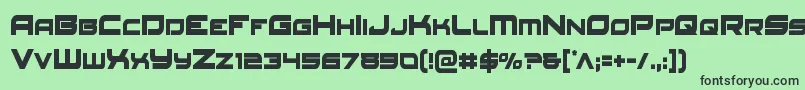 Redrocketcond Font – Black Fonts on Green Background