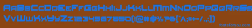 Redrocketcond Font – Blue Fonts on Brown Background