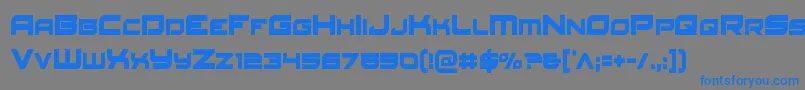 Redrocketcond Font – Blue Fonts on Gray Background