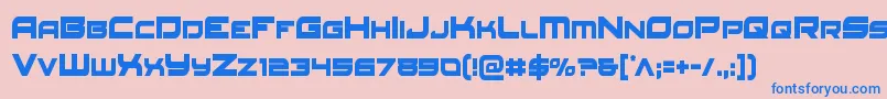 Redrocketcond Font – Blue Fonts on Pink Background