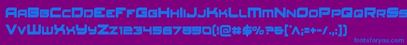 Redrocketcond Font – Blue Fonts on Purple Background