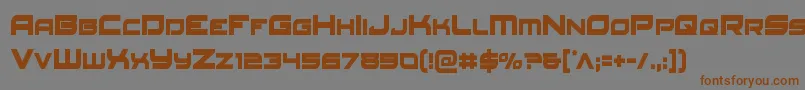 Redrocketcond Font – Brown Fonts on Gray Background