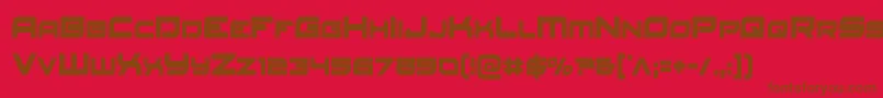 Redrocketcond Font – Brown Fonts on Red Background