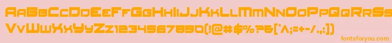 Redrocketcond Font – Orange Fonts on Pink Background