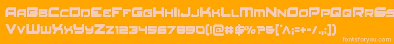 Redrocketcond Font – Pink Fonts on Orange Background