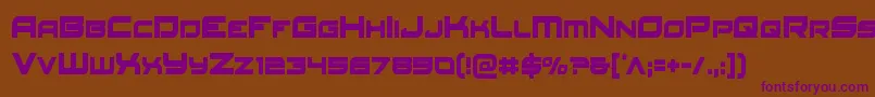 Redrocketcond Font – Purple Fonts on Brown Background