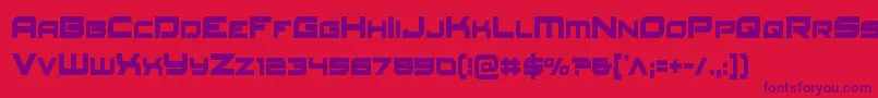 Шрифт Redrocketcond – фиолетовые шрифты на красном фоне