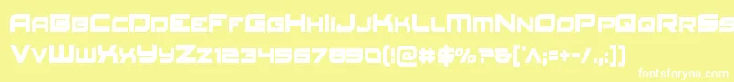 Redrocketcond Font – White Fonts on Yellow Background