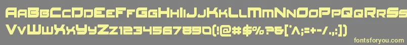 Redrocketcond Font – Yellow Fonts on Gray Background