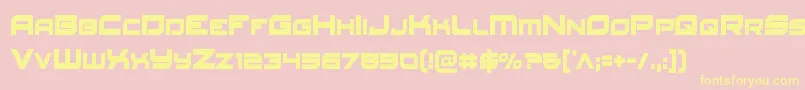 Redrocketcond Font – Yellow Fonts on Pink Background