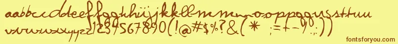 Violation Font – Brown Fonts on Yellow Background