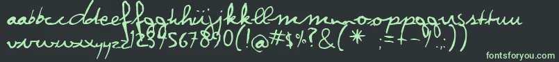 Violation Font – Green Fonts on Black Background