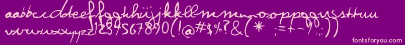 Violation Font – Pink Fonts on Purple Background