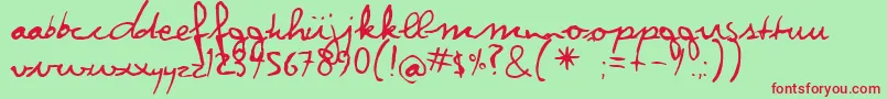 Violation Font – Red Fonts on Green Background