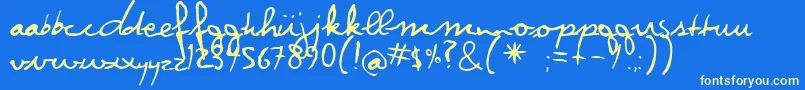 Violation Font – Yellow Fonts on Blue Background