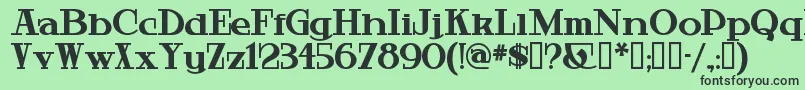 Hardw Font – Black Fonts on Green Background