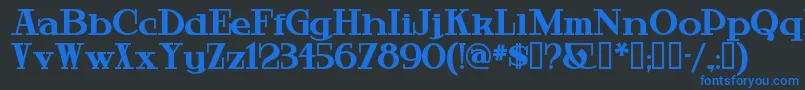 Hardw Font – Blue Fonts on Black Background
