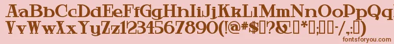 Hardw Font – Brown Fonts on Pink Background