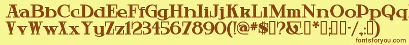 Hardw Font – Brown Fonts on Yellow Background