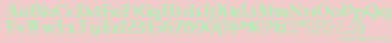Hardw Font – Green Fonts on Pink Background