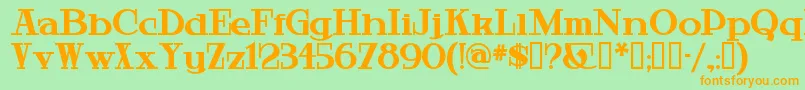 Hardw Font – Orange Fonts on Green Background