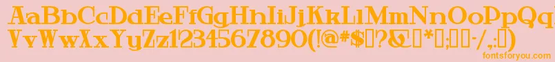 Hardw Font – Orange Fonts on Pink Background