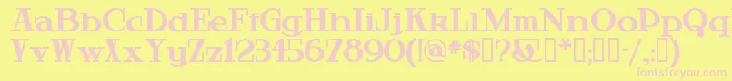 Hardw Font – Pink Fonts on Yellow Background