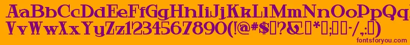 Hardw Font – Purple Fonts on Orange Background