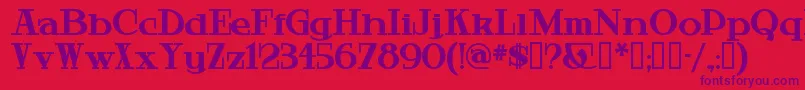 Hardw Font – Purple Fonts on Red Background