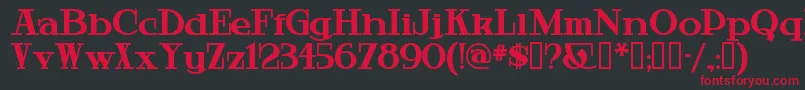 Hardw Font – Red Fonts on Black Background