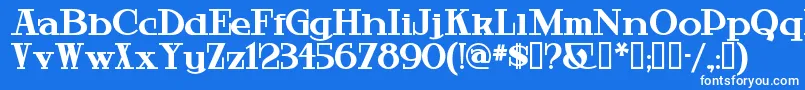 Hardw Font – White Fonts on Blue Background
