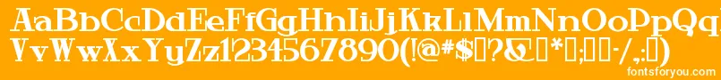 Hardw Font – White Fonts on Orange Background