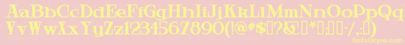 Hardw Font – Yellow Fonts on Pink Background