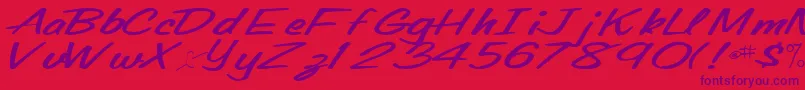 Oldingspirit76Bold Font – Purple Fonts on Red Background
