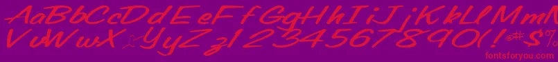 Oldingspirit76Bold Font – Red Fonts on Purple Background