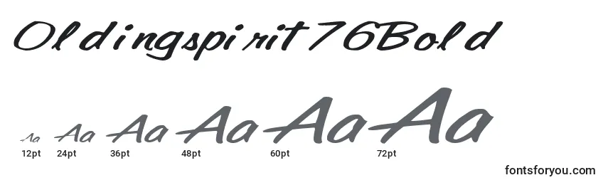 Oldingspirit76Bold Font Sizes