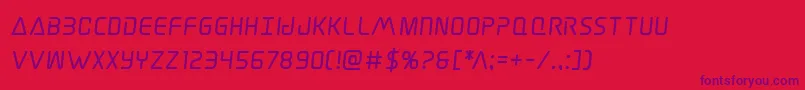 Elitedangerboldsemital Font – Purple Fonts on Red Background