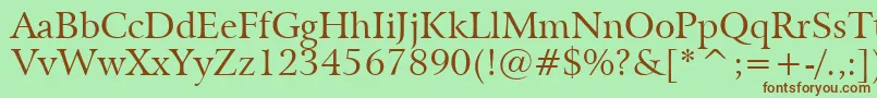 BitstreamArrusBt Font – Brown Fonts on Green Background