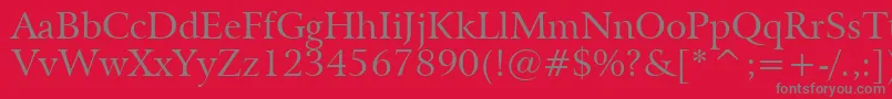 フォントBitstreamArrusBt – 赤い背景に灰色の文字